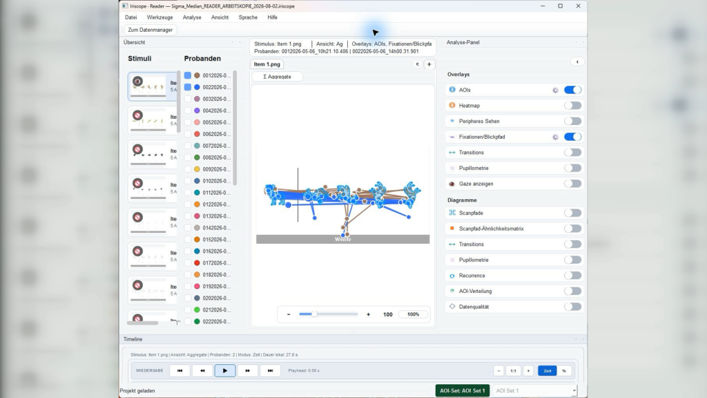 Free Iriscope Reader workspace on Windows