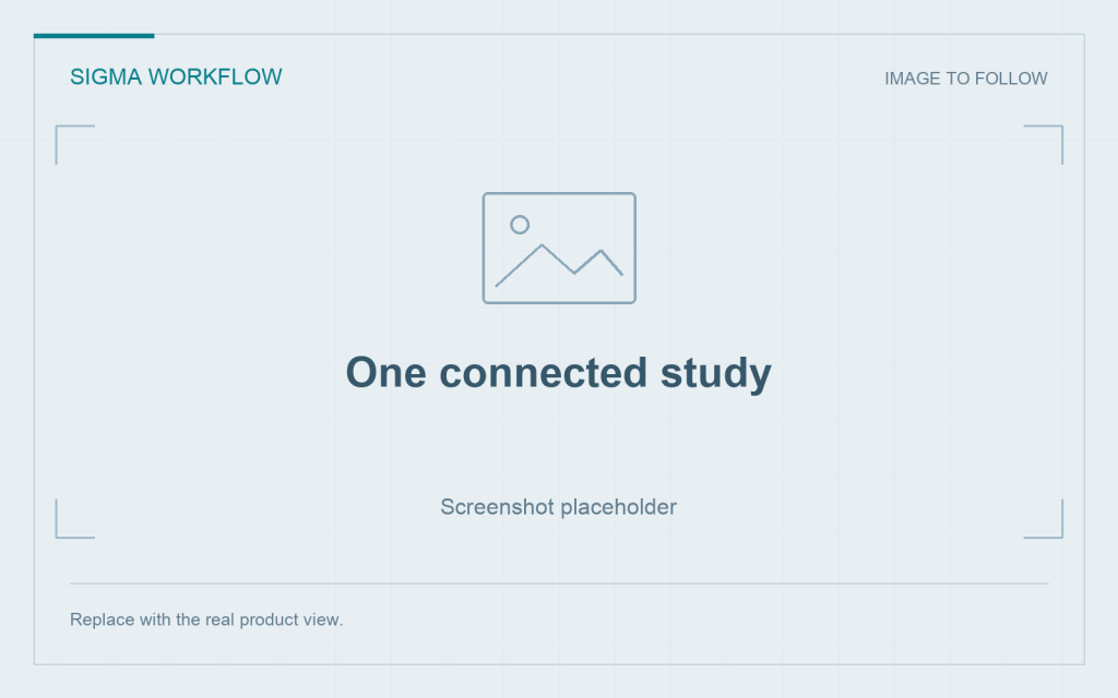 Screenshot placeholder: One connected study